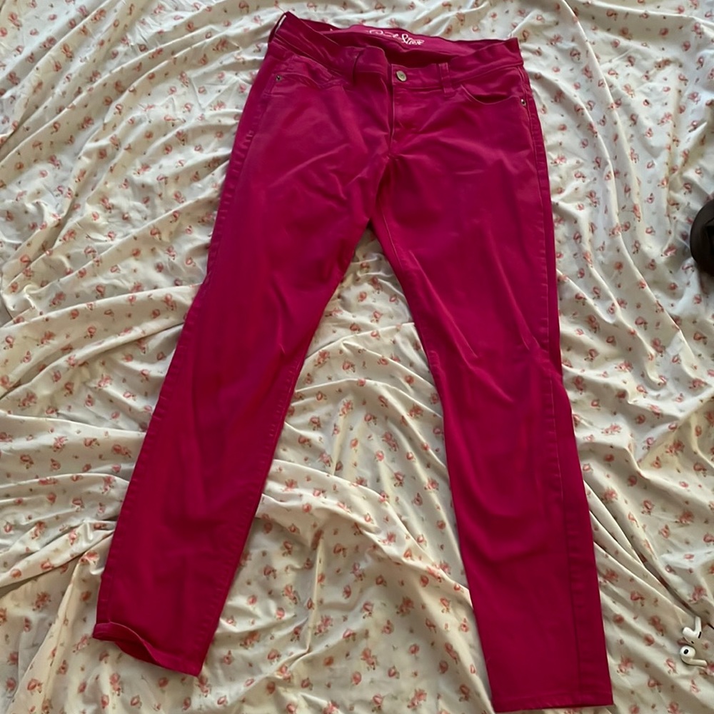 hot pink jeans